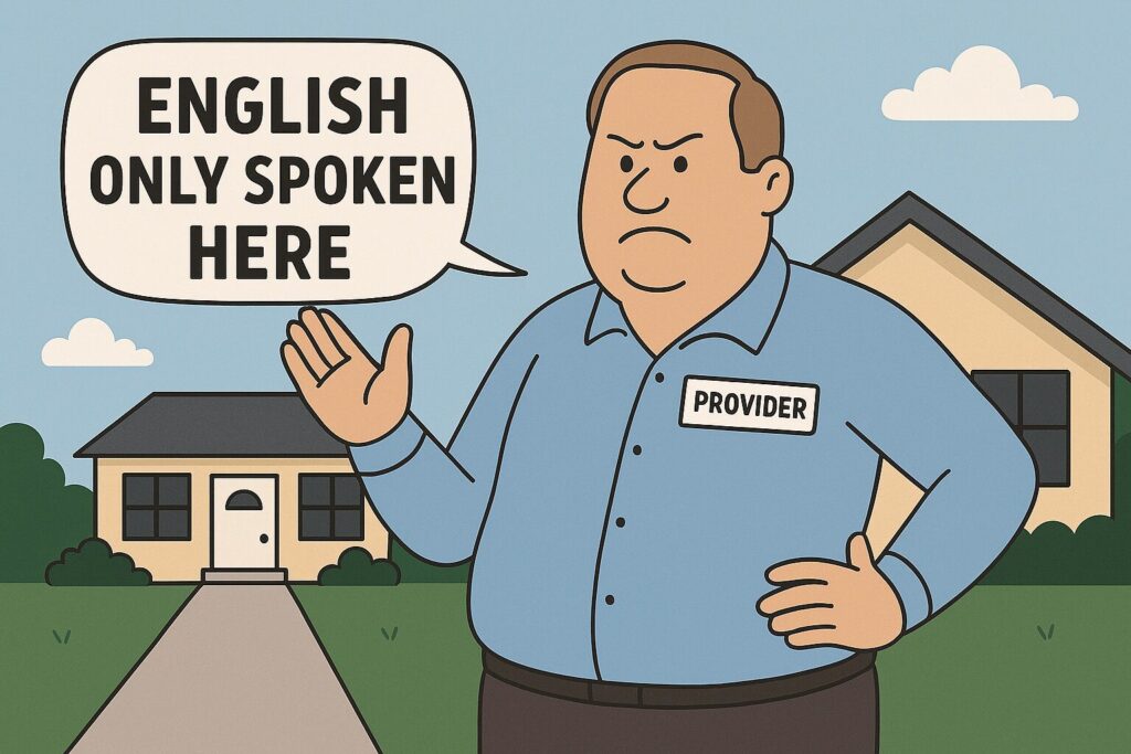 English only spoken here